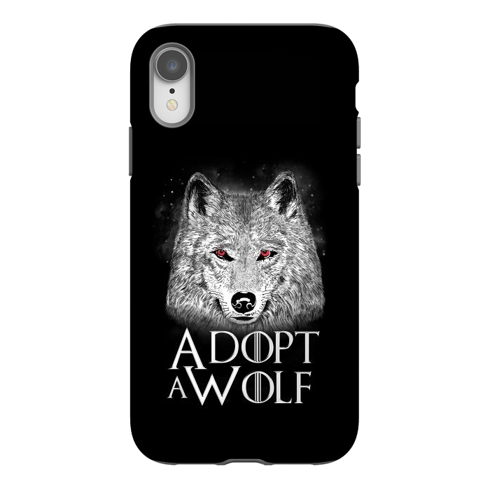 iPhone Xr StrongFit Adopt a Wolf by eduely