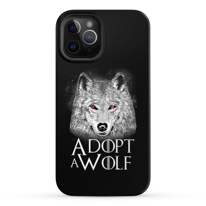 iPhone 12 Pro StrongFit Adopt a Wolf by eduely