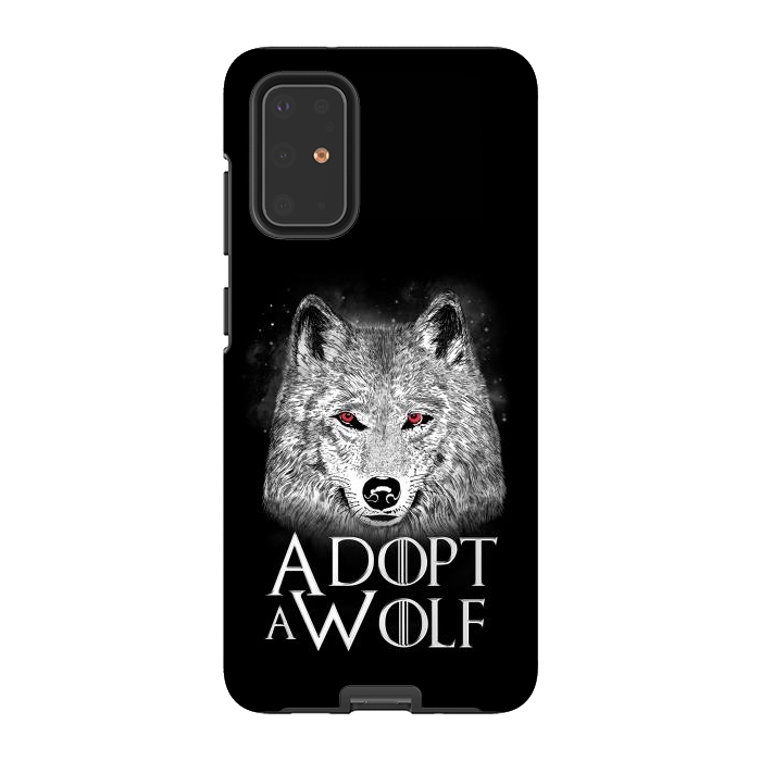 Galaxy S20 Plus StrongFit Adopt a Wolf by eduely