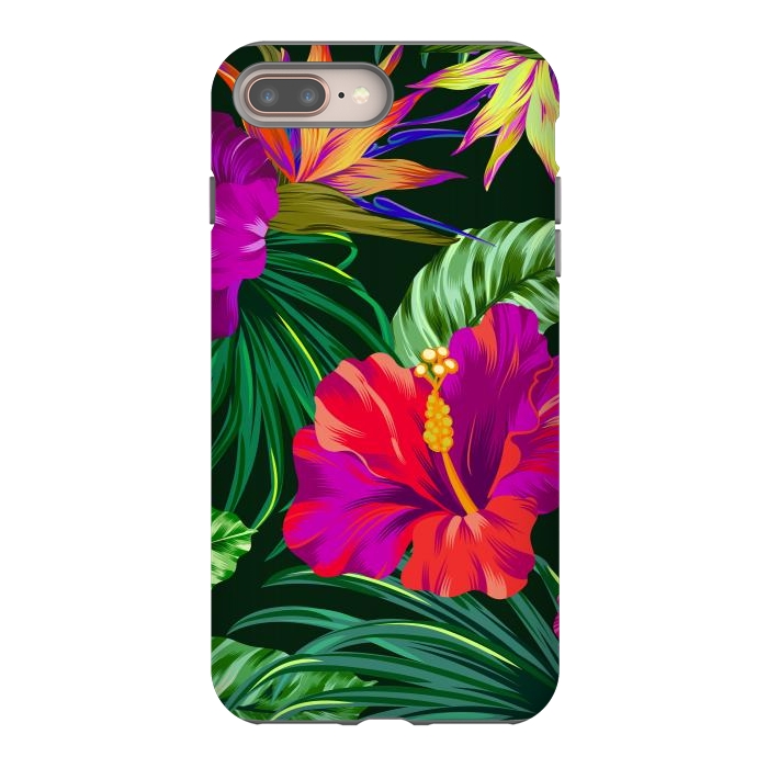 iPhone 7 plus StrongFit Cute Tropical Floral Pattern XVI by ArtsCase