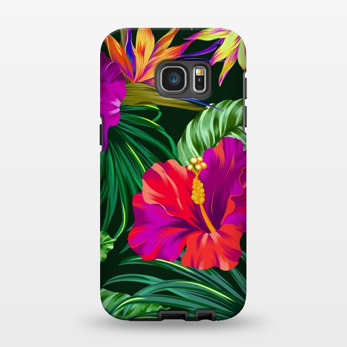 Galaxy S7 EDGE StrongFit Cute Tropical Floral Pattern XVI by ArtsCase