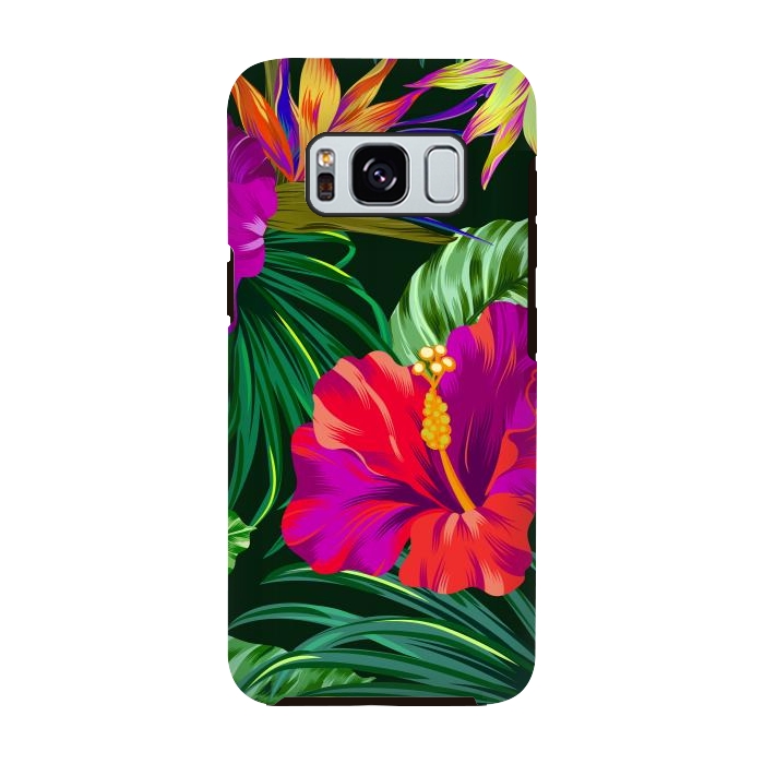 Galaxy S8 StrongFit Cute Tropical Floral Pattern XVI by ArtsCase