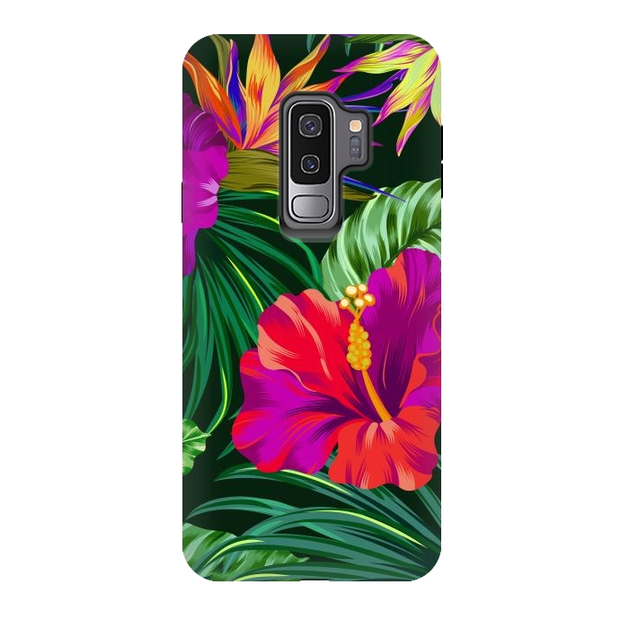 Galaxy S9 plus StrongFit Cute Tropical Floral Pattern XVI by ArtsCase