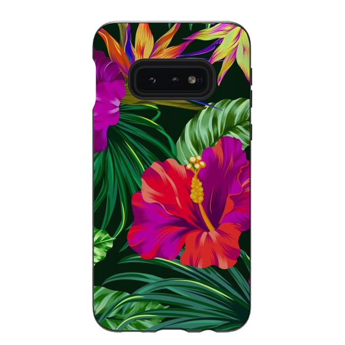 Galaxy S10e StrongFit Cute Tropical Floral Pattern XVI by ArtsCase