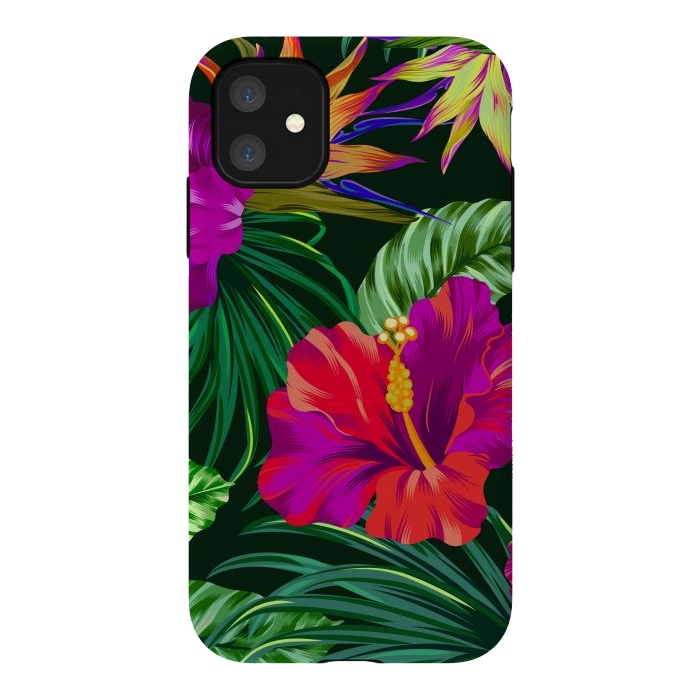iPhone 11 StrongFit Cute Tropical Floral Pattern XVI by ArtsCase