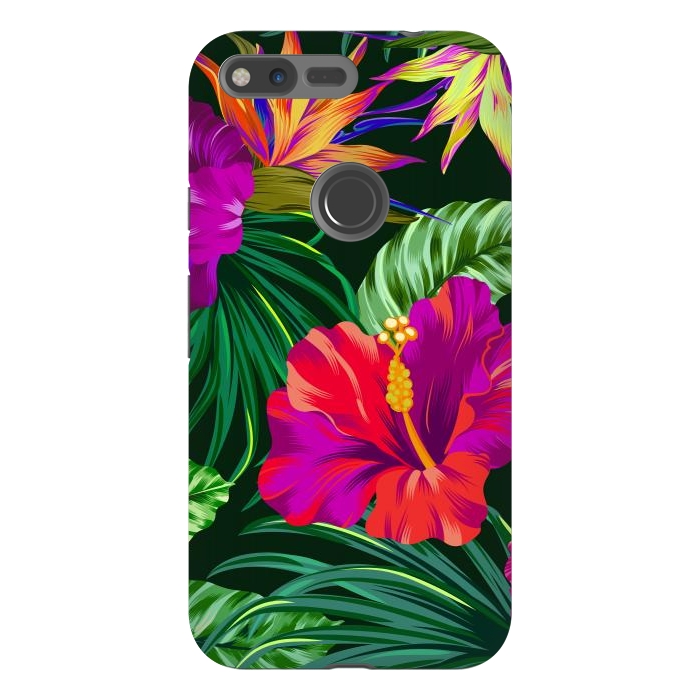Pixel XL StrongFit Cute Tropical Floral Pattern XVI by ArtsCase
