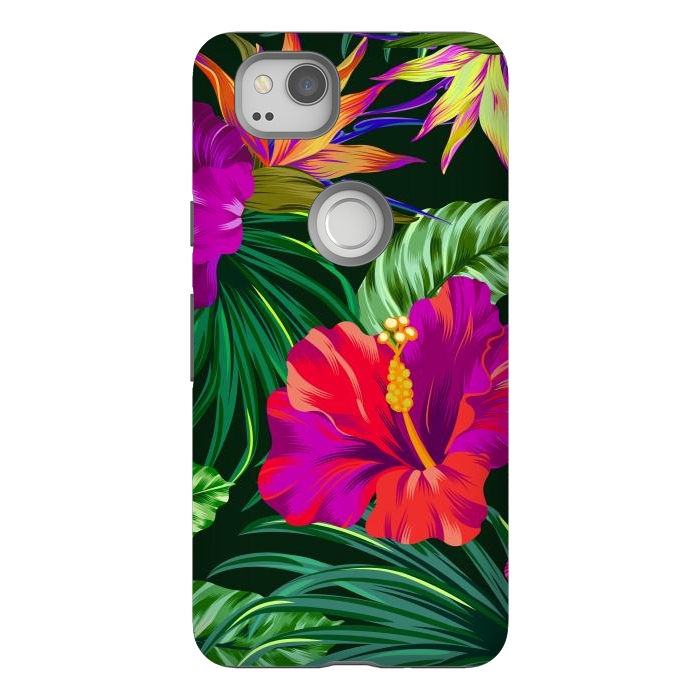 Pixel 2 StrongFit Cute Tropical Floral Pattern XVI by ArtsCase