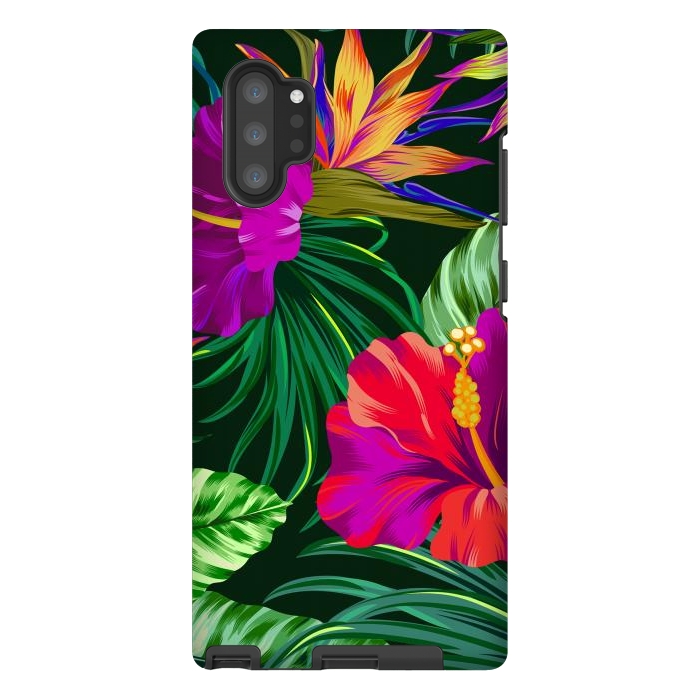 Galaxy Note 10 plus StrongFit Cute Tropical Floral Pattern XVI by ArtsCase