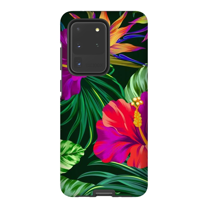 Galaxy S20 Ultra StrongFit Cute Tropical Floral Pattern XVI by ArtsCase