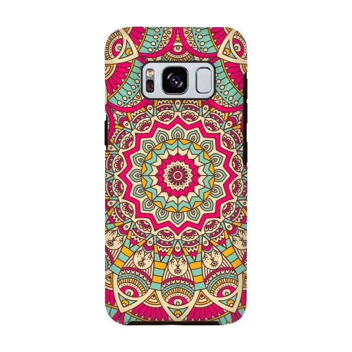 Galaxy S8 StrongFit Ethnic floral seamless and Madala pattern by ArtsCase