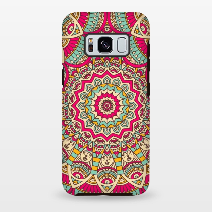 Galaxy S8 plus StrongFit Ethnic floral seamless and Madala pattern by ArtsCase