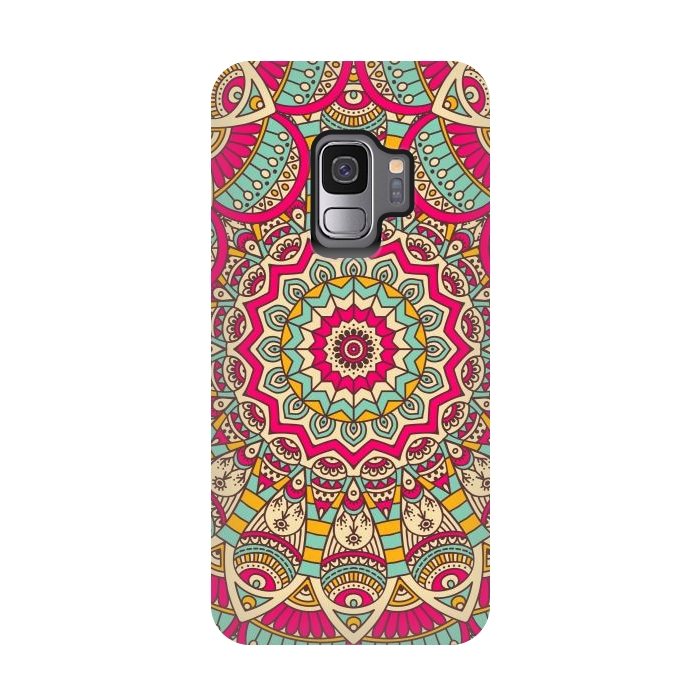 Galaxy S9 StrongFit Ethnic floral seamless and Madala pattern by ArtsCase