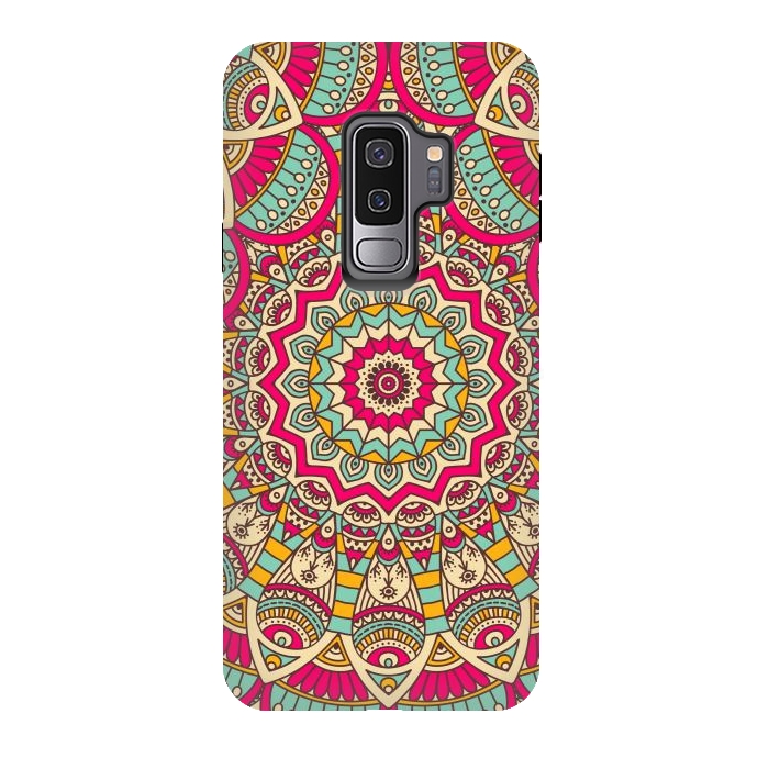Galaxy S9 plus StrongFit Ethnic floral seamless and Madala pattern by ArtsCase