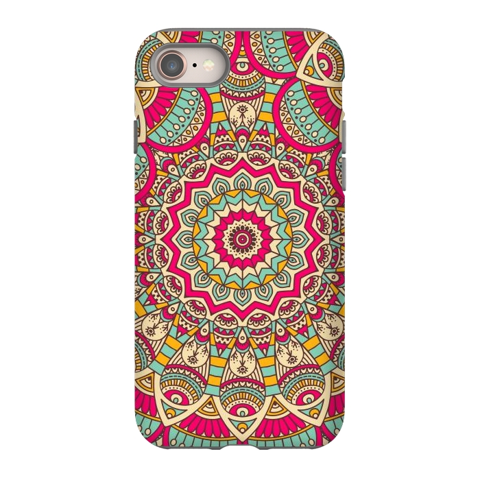iPhone 8 StrongFit Ethnic floral seamless and Madala pattern by ArtsCase