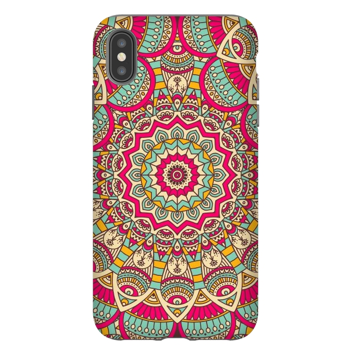 iPhone Xs Max StrongFit Ethnic floral seamless and Madala pattern by ArtsCase