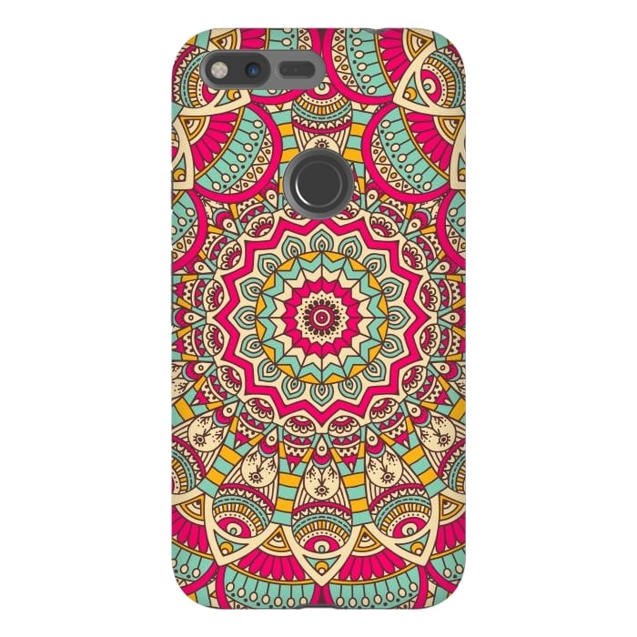 Pixel XL StrongFit Ethnic floral seamless and Madala pattern by ArtsCase