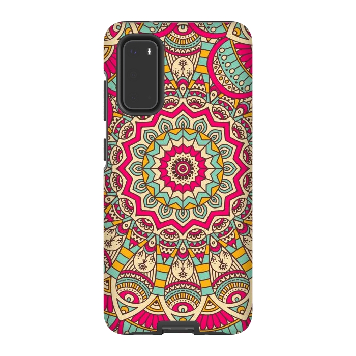 Galaxy S20 StrongFit Ethnic floral seamless and Madala pattern by ArtsCase