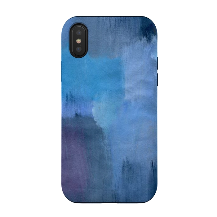 iPhone Xs / X StrongFit Blue Ocean Abstract Painting by Nic Squirrell