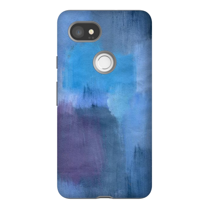 Pixel 2XL StrongFit Blue Ocean Abstract Painting by Nic Squirrell