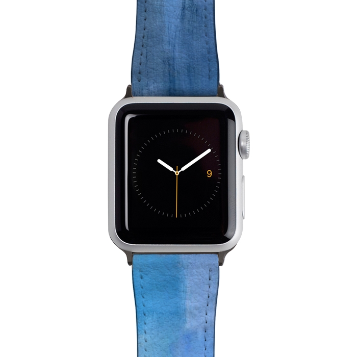 Watch 38mm / 40mm Strap PU leather Blue Ocean Abstract Painting by Nic Squirrell