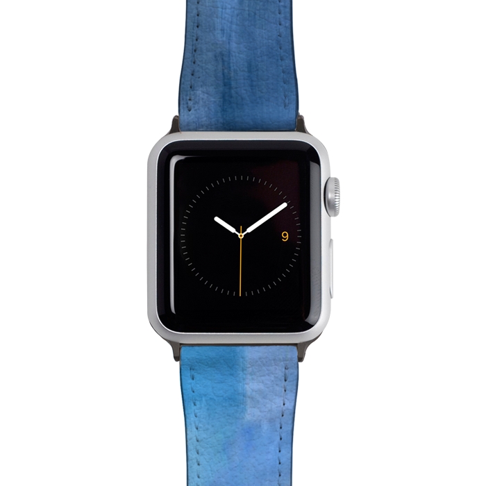 Watch 42mm / 44mm Strap PU leather Blue Ocean Abstract Painting by Nic Squirrell