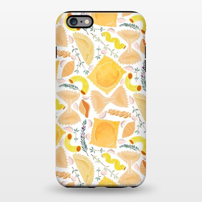 iPhone 6/6s plus StrongFit Pasta Pattern on White by Tangerine-Tane
