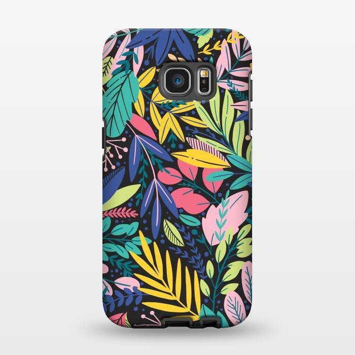 Galaxy S7 EDGE StrongFit Tropical Flowers by ArtsCase