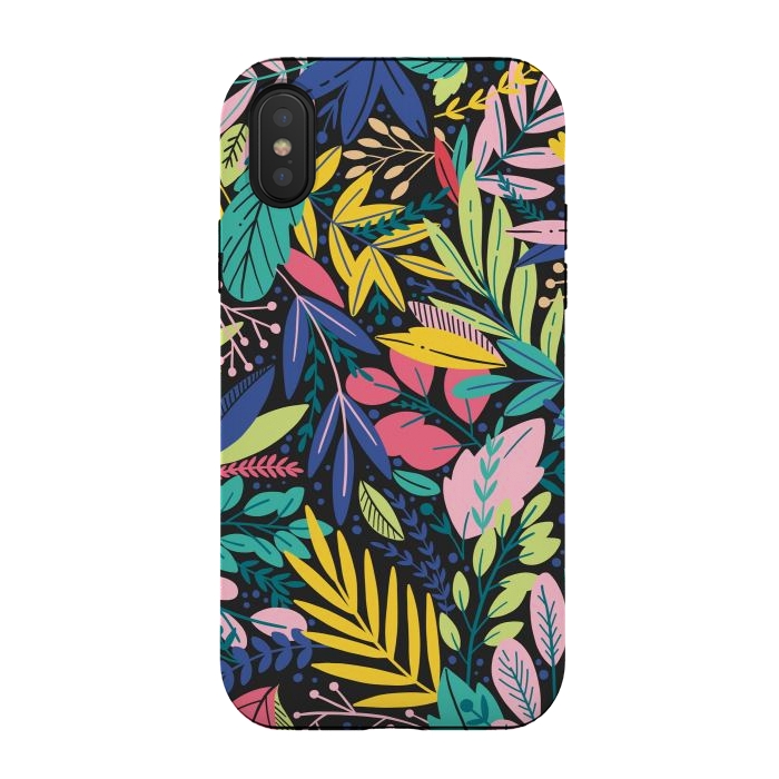 iPhone Xs / X StrongFit Tropical Flowers by ArtsCase