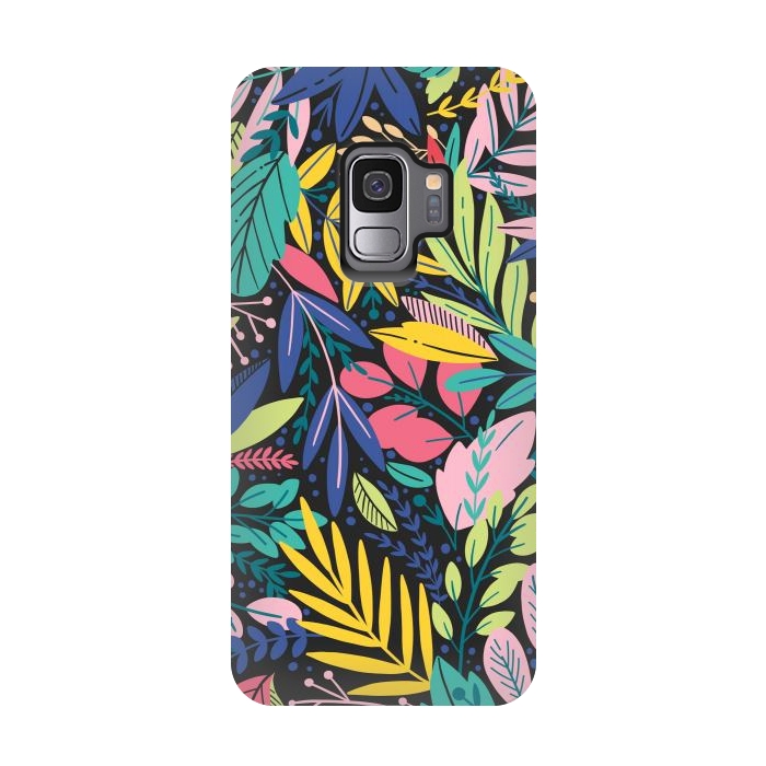 Galaxy S9 StrongFit Tropical Flowers by ArtsCase