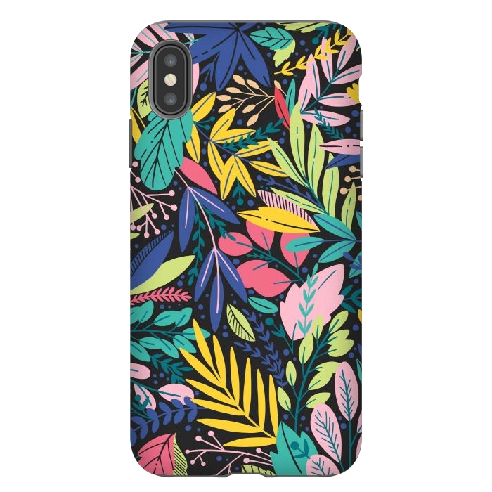 iPhone Xs Max StrongFit Tropical Flowers by ArtsCase