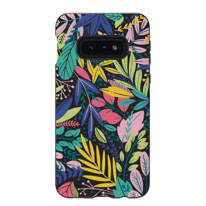 Galaxy S10e StrongFit Tropical Flowers by ArtsCase