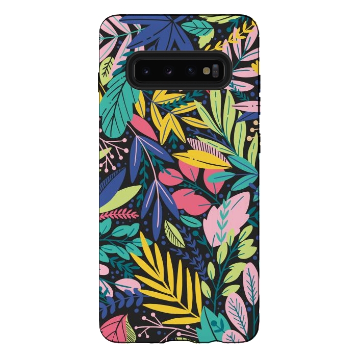 Galaxy S10 plus StrongFit Tropical Flowers by ArtsCase