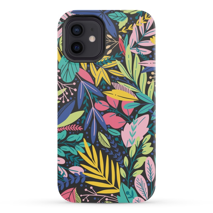 iPhone 12 mini StrongFit Tropical Flowers by ArtsCase
