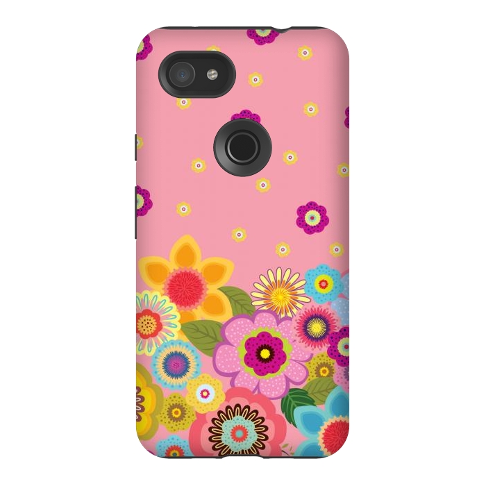 Pixel 3AXL StrongFit assorted spring flowers by ArtsCase