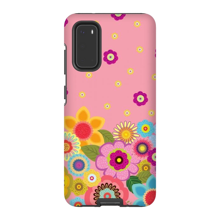 Galaxy S20 StrongFit assorted spring flowers by ArtsCase