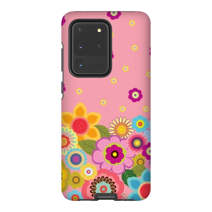 Galaxy S20 Ultra StrongFit assorted spring flowers by ArtsCase