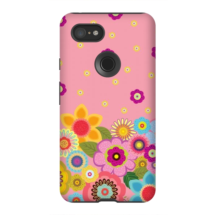 Pixel 3XL StrongFit assorted spring flowers by ArtsCase