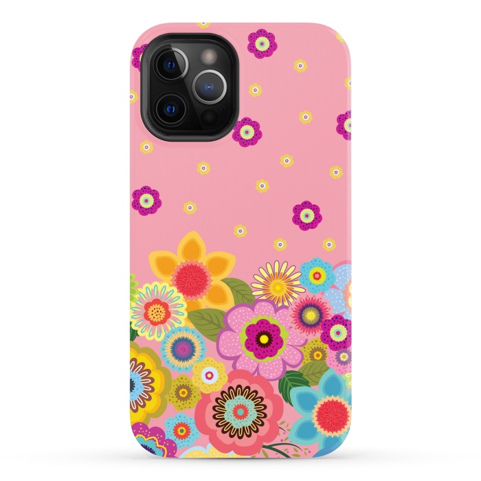 iPhone 12 Pro Max StrongFit assorted spring flowers by ArtsCase