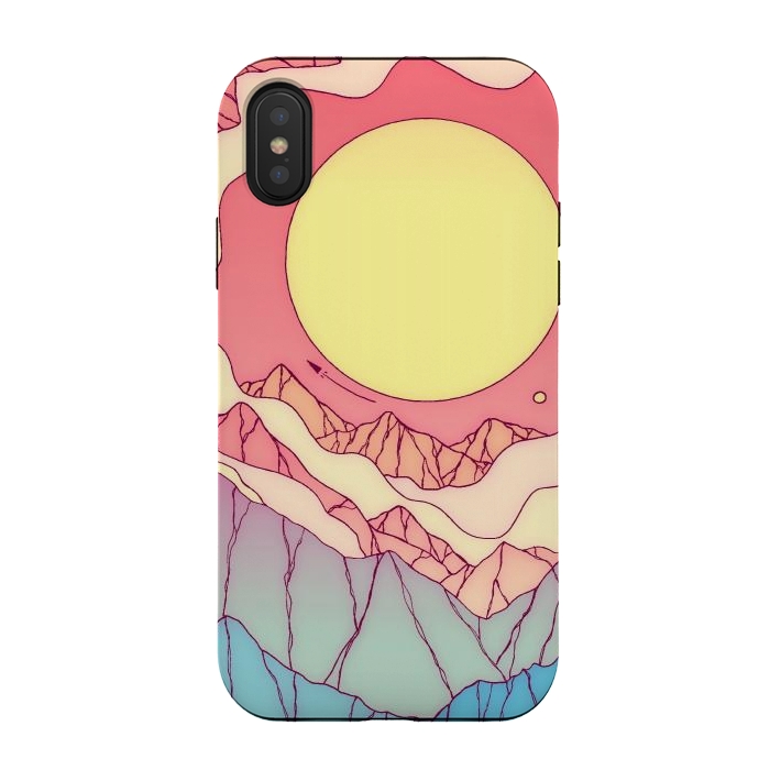 iPhone Xs / X StrongFit Summer space planet by Steve Wade (Swade)