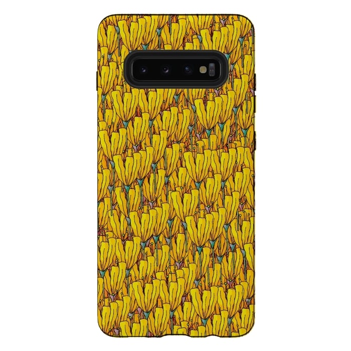 Galaxy S10 plus StrongFit Spring yellow flowers by Steve Wade (Swade)