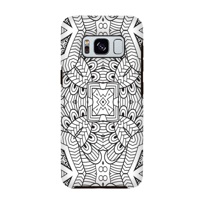 Galaxy S8 StrongFit doodle mandala modern art by haroulita