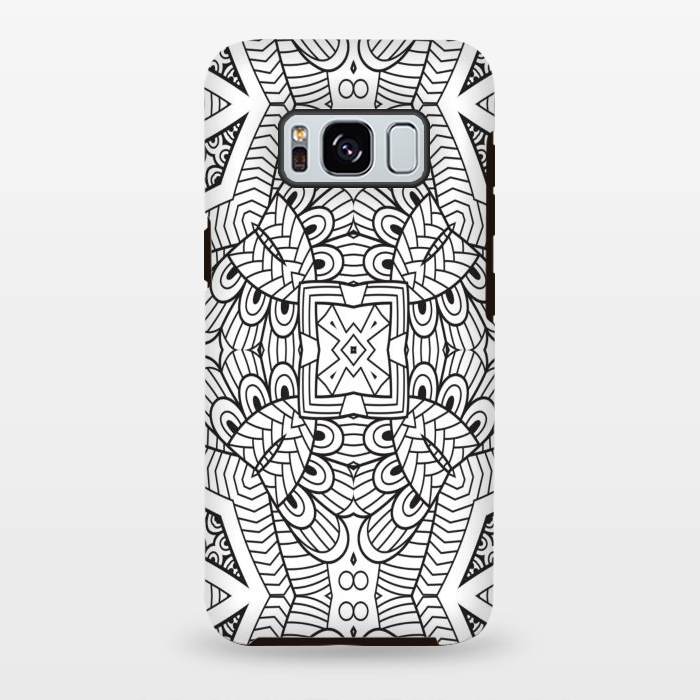 Galaxy S8 plus StrongFit doodle mandala modern art by haroulita
