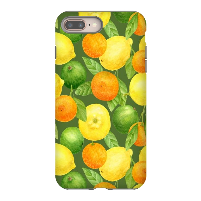 iPhone 7 plus StrongFit summer fruits lemons and oranges by haroulita