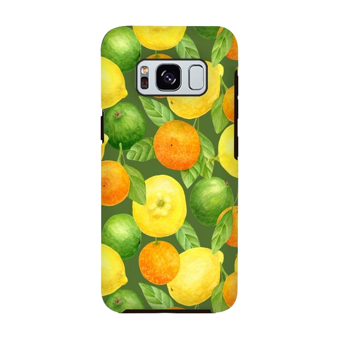 Galaxy S8 StrongFit summer fruits lemons and oranges by haroulita