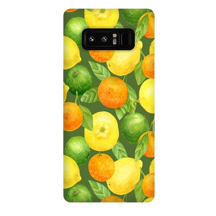 Galaxy Note 8 StrongFit summer fruits lemons and oranges by haroulita