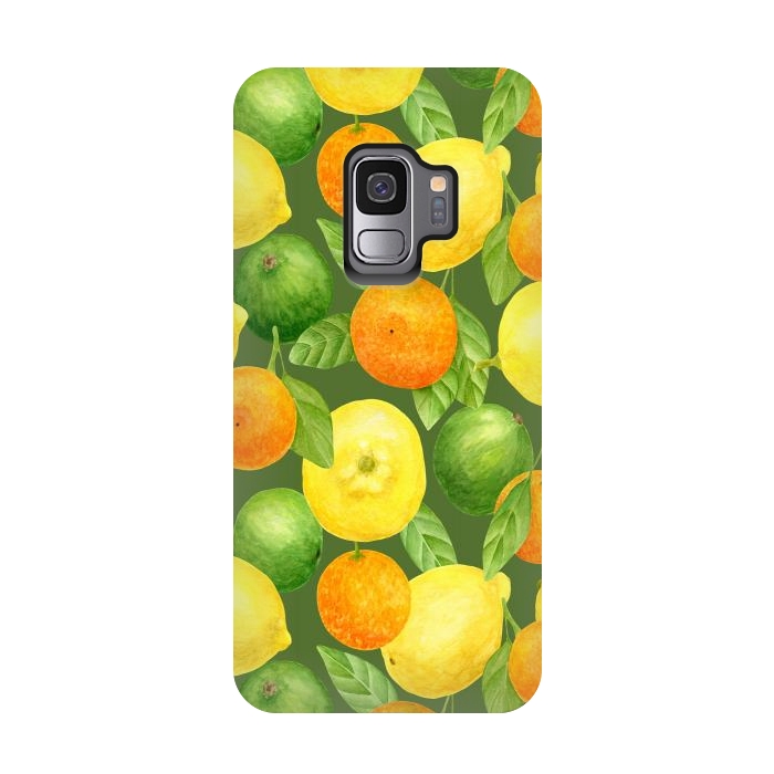 Galaxy S9 StrongFit summer fruits lemons and oranges by haroulita