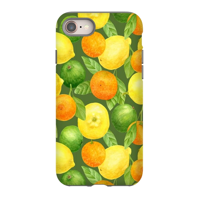 iPhone 8 StrongFit summer fruits lemons and oranges by haroulita