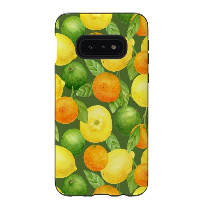 Galaxy S10e StrongFit summer fruits lemons and oranges by haroulita