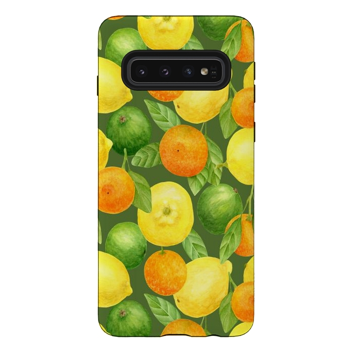 Galaxy S10 StrongFit summer fruits lemons and oranges by haroulita