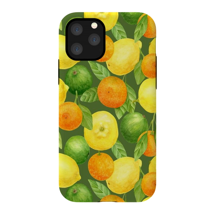 iPhone 11 Pro StrongFit summer fruits lemons and oranges by haroulita